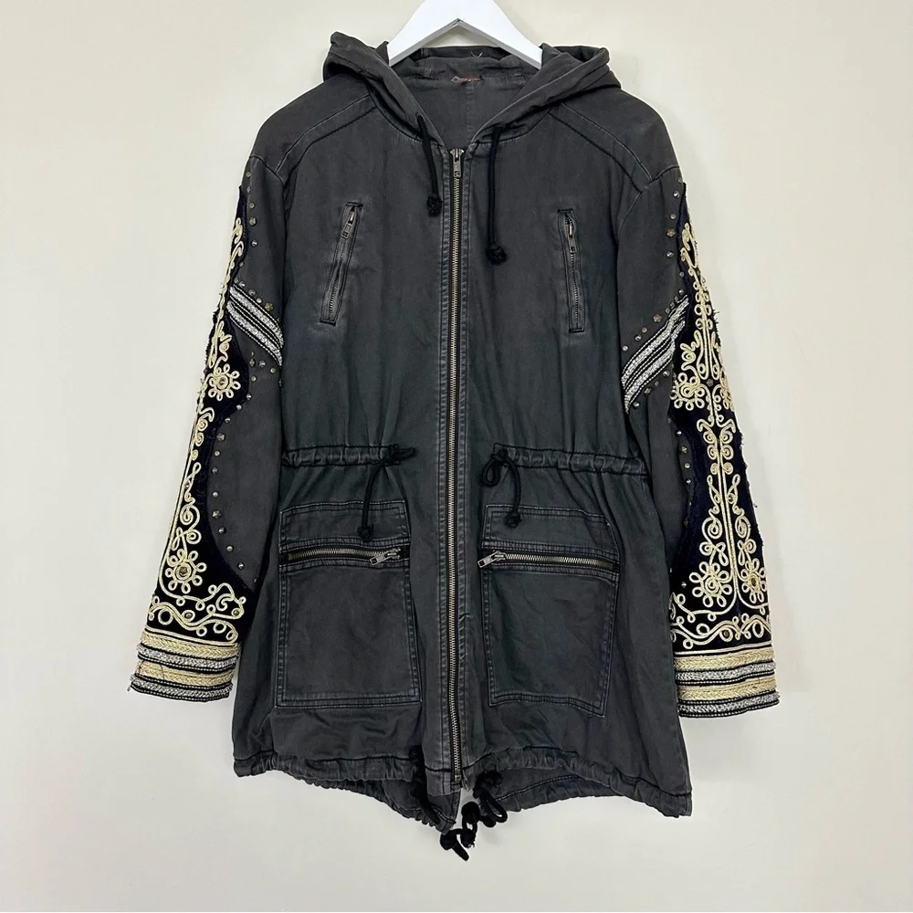 Free People Golden Quills Military Parka in Gray - Picture 4 of 15